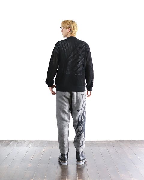 YOKE 新作COTTON MESH STRIPE ZIP-UP CARDIGAN style.2024.2.23