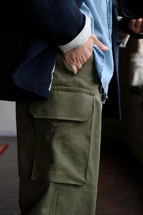 blurhms SS24 blurhms ROOTSTOCK Cotton Serge 47 Pants"OLIVE"スタイル