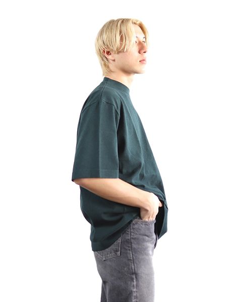 ブラームス24SS blurhms Co/Silk Nep Plain Tee(DarkGreen) style 2024.3.21