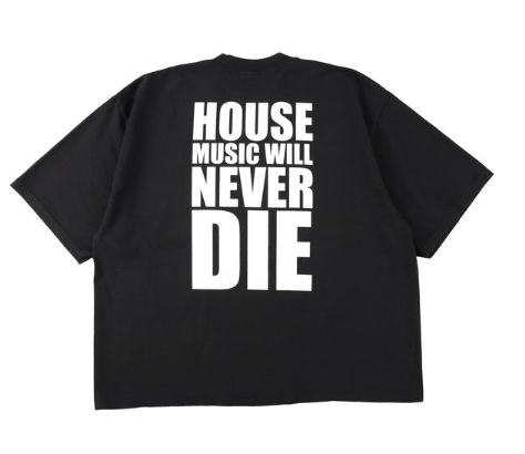 イズネスミュージック 25SS HOUSE MUSIC WILL NEVER DIE T-SHIRT(IMP5_02_H.M.N.DT01)BLACK