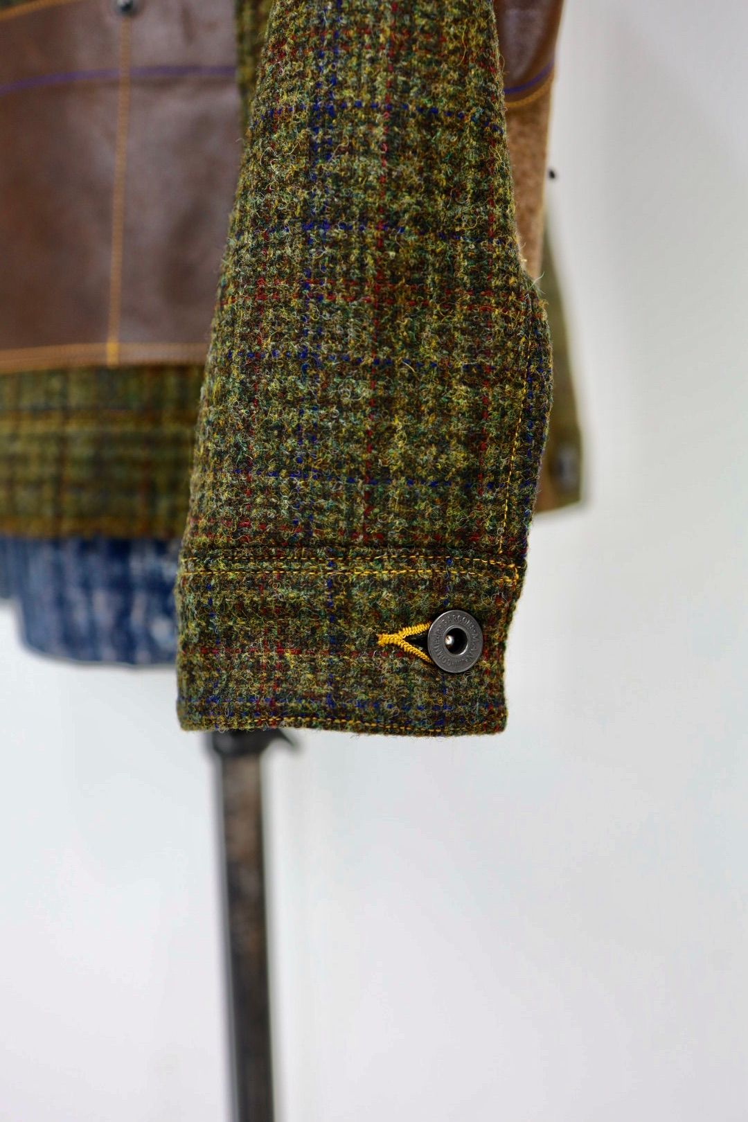 ジュンヤワタナベマン 25AW ウールチェックツイード綿ダッグレザージャケット(WP-J033-051)☆11月1日(土)発売!