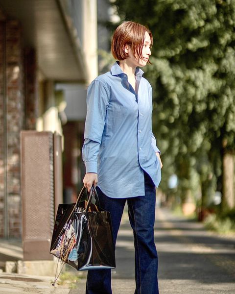 J.B. ATTIRE  Paris blue shirts×Rive gauche denim style