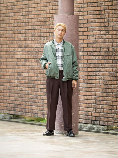 A.PRESSE 新作Vintage Silk Air Force Jacket
