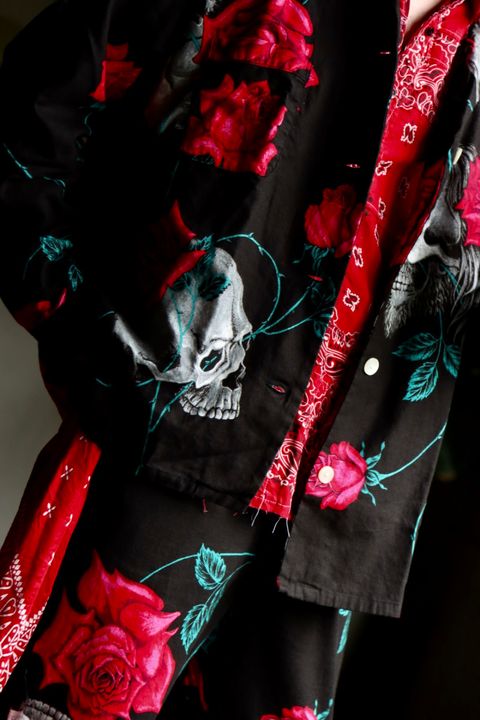 ©SAINT M×××××× ×WILDSIDE YOHJI YAMAMOTO PAJAMAスタイル