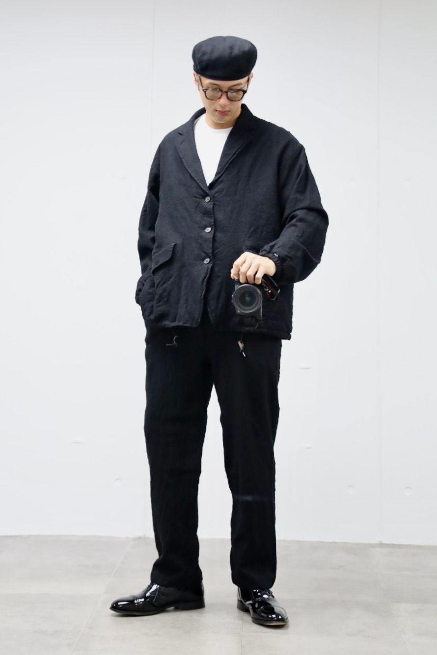 COMME des GARCONS HOMME ウールサージ製品縮絨ジャケット&パンツ セットアップスタイル