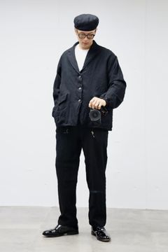 COMME des GARCONS HOMME ウールサージ製品縮絨ジャケット&パンツ セットアップスタイル