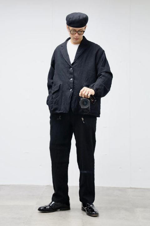 COMME des GARCONS HOMME ウールサージ製品縮絨ジャケット&パンツ セットアップスタイル