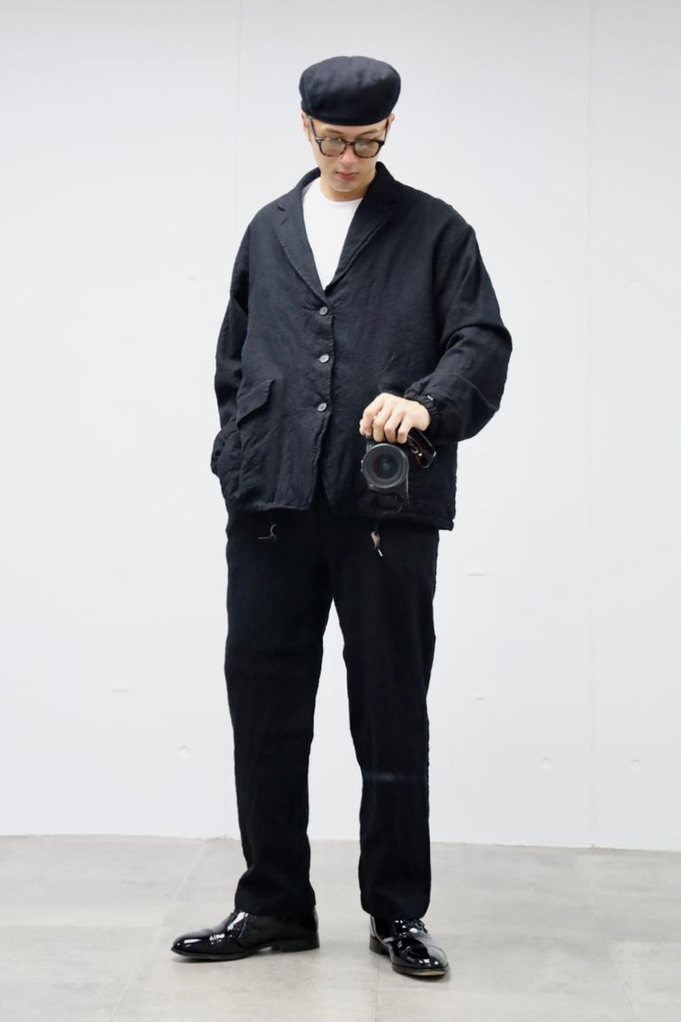 COMME des GARCONS HOMME ウールサージ製品縮絨ジャケット&パンツ セットアップスタイル