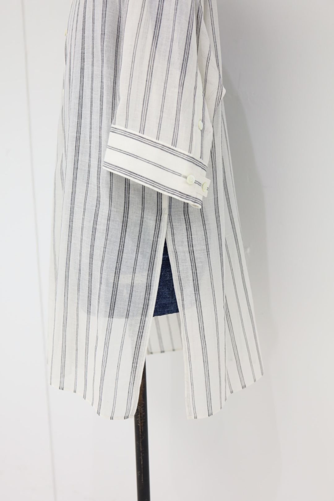 Yohji Yamamoto シアーストライプ レギュラーカラーシャツ (HK-B51-058-1)OFF WHITE☆新作発売！