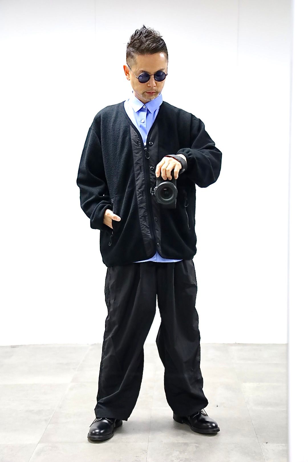 COMME des GARCONS HOMME 26SS 綿度詰カノコジップアップカーディガンスタイル