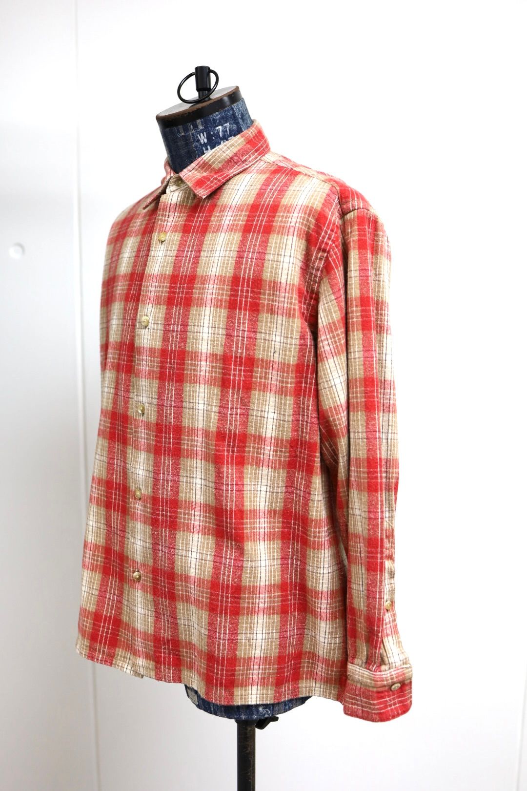 アプレッセ 2026 STYLE1 Vintage Cotton Silk Nep Twill Check Shirts (26SAP-02-06)RED☆1月24日(土)発売！