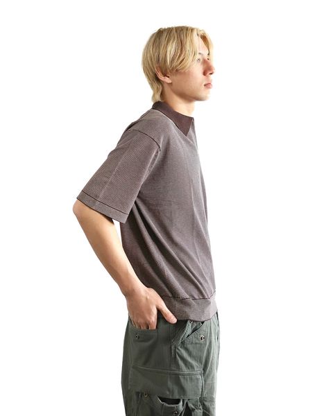 アプレッセ24SS High Gauge S/S Striped Skipper(BROWN×ECRU) style 2024.3.22