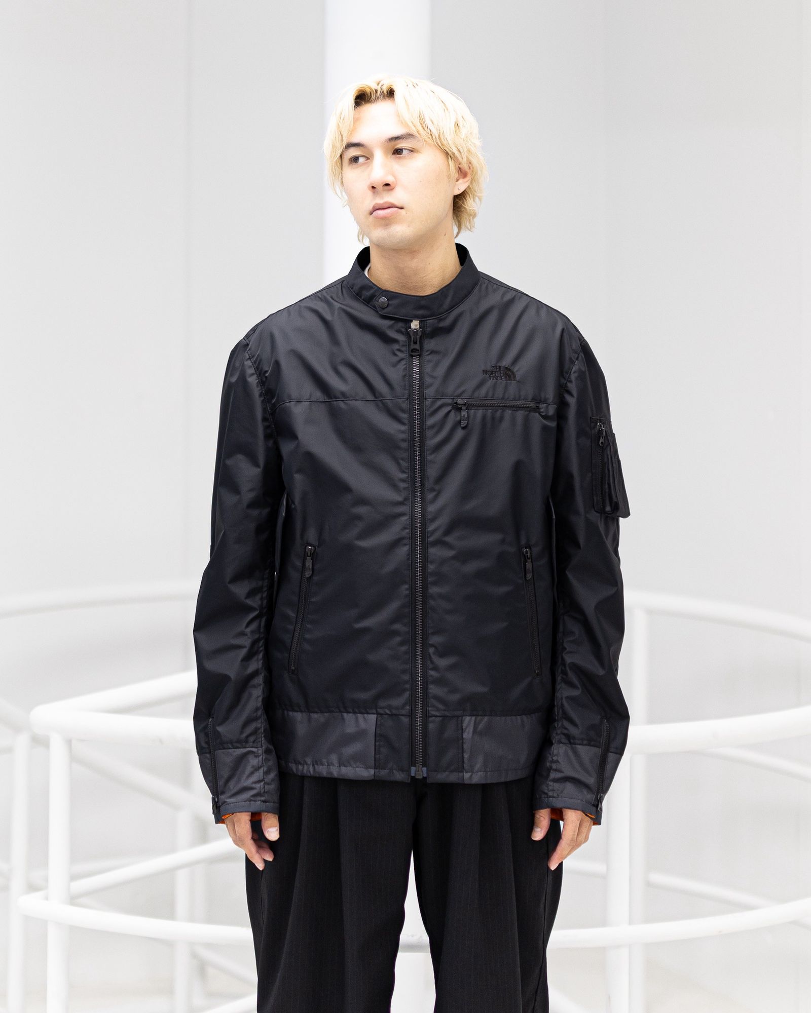 アイジュンヤワタナベマン THE NORTH FACE Wネーム ナイロンライダースジャケット 新作発売！