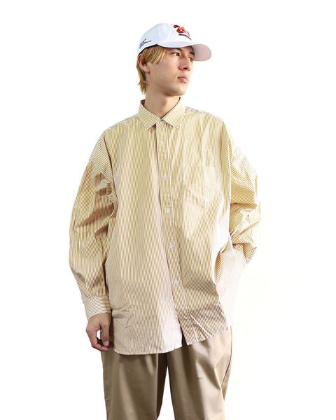 FreshService 24SS CORPORATE UNIFORM L/S SHIRT(YELLOW STRIPE) style 2024.3.8