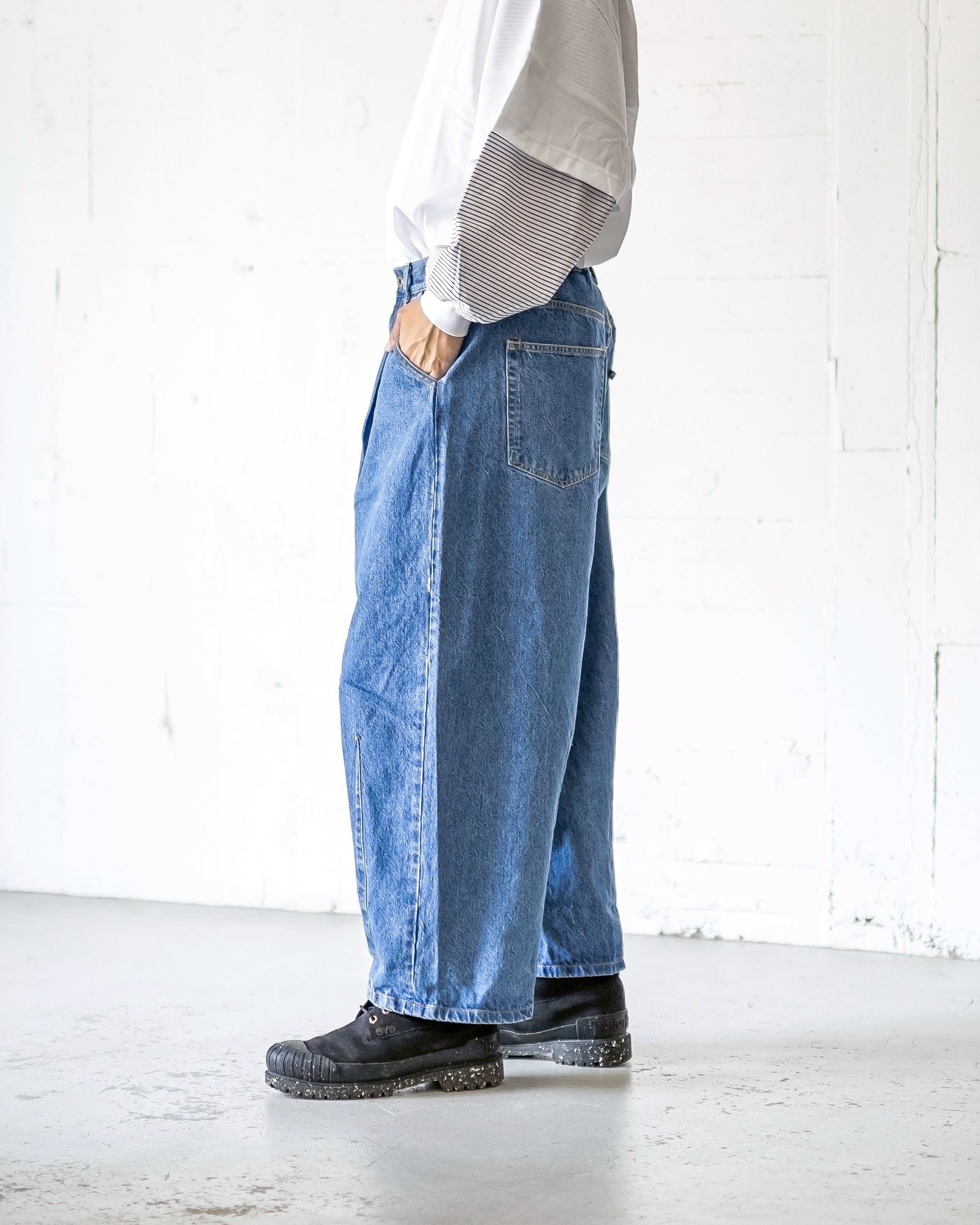 イズネス25AW 5PK BALLOON PANTS(Enzyme Wash)(1006AWBALOON5PK01-1)INDIGO