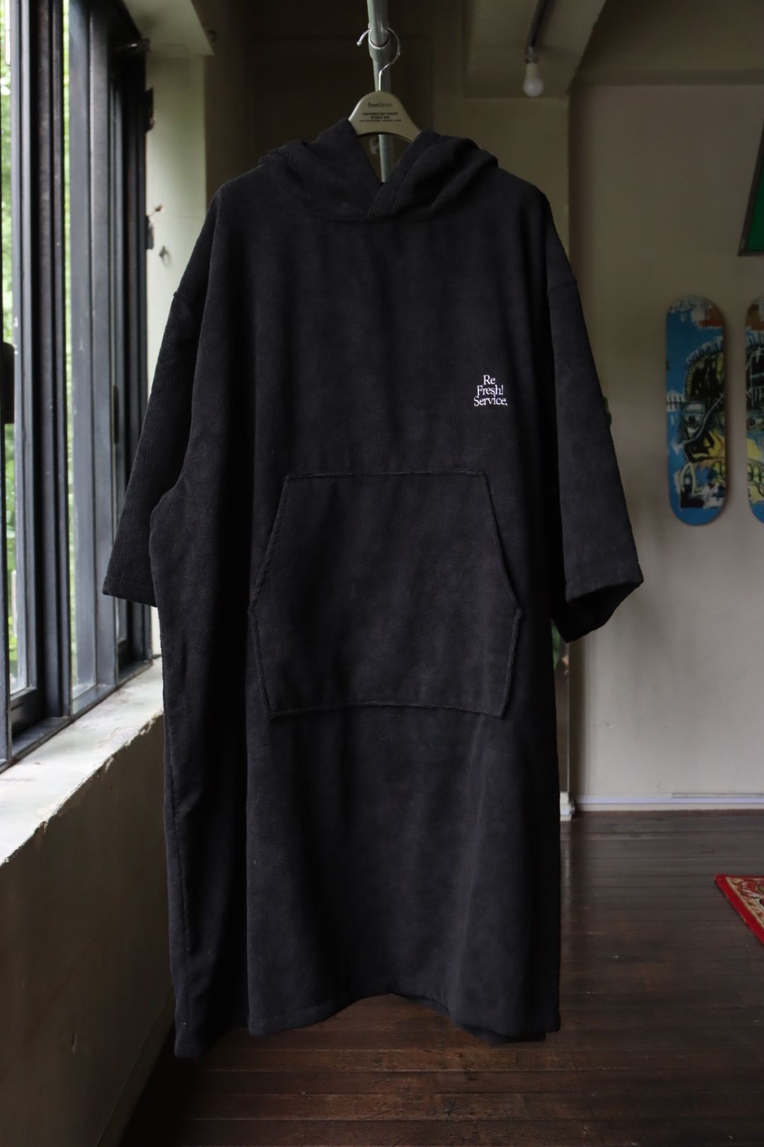 FreshService - ReFresh!Service. “SAUNA PONCHO”(FSW-23-PO_156)BLACK