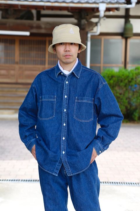 Graphpaper 2021春夏コレクション Denime Regular Collar Shirt & Denime Five Pocket Pants style.2020.12.20.