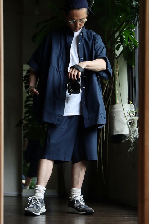 FreshService UTILITY S/S B.D SHIRT"NAVY"スタイル