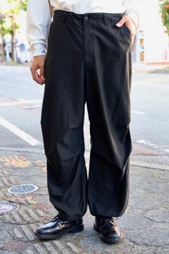 グラフペーパー 25AW Cotton Cupro Back Satin Military Pants(GM253-40345)BLACK