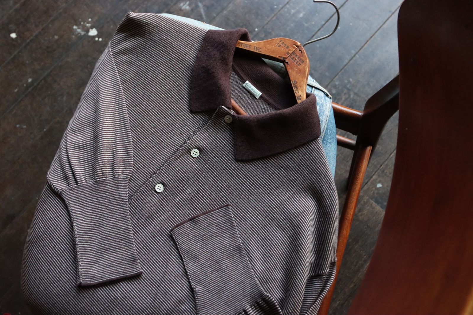 A.PRESSE - アプレッセ24SS ポロシャツ High Gauge L/S Striped A.PRESSE - アプレッセ24SS ポロシャツ High Gauge L/S Striped