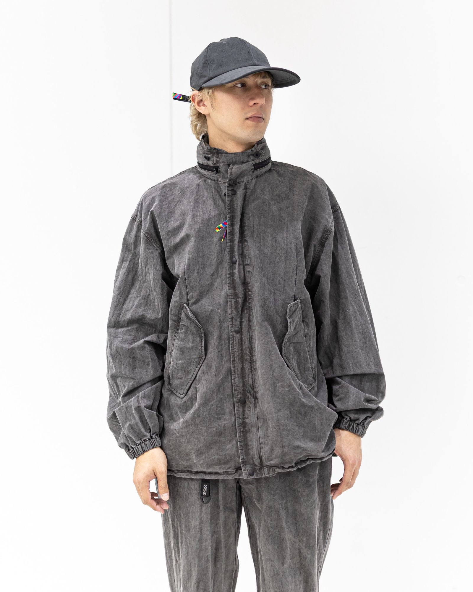 イズネス 26SS ジャケット Pigment-Dyed Jacket(26SS_06_1008SSJK03W) BLACK ☆新作発売！