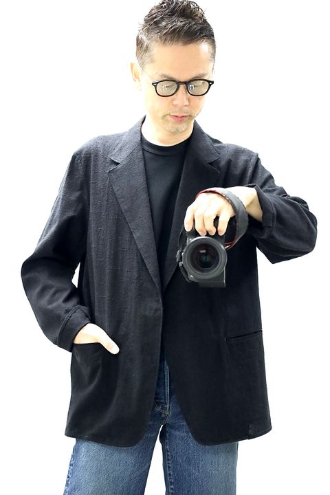 blurhms ブラームス 26SS Silk/Cotton Nep Cardigan Jacket(BHS26S019)Black