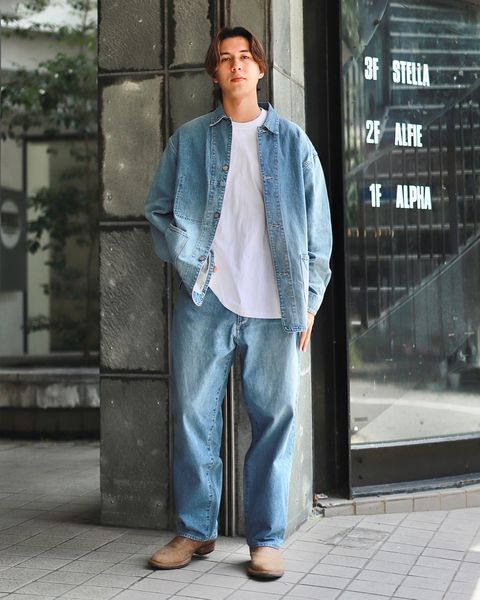 blurhms 23FW 13.5oz Selvage Denim Coverallスタイル