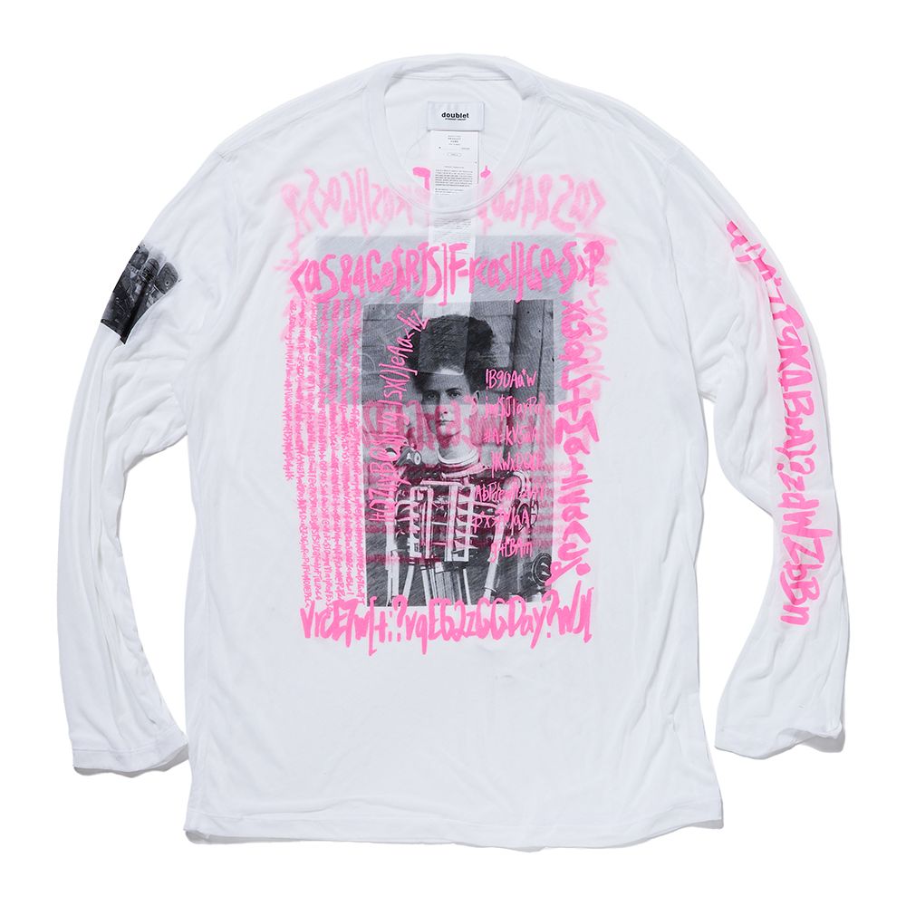 doublet - ダブレット 24SS SEE-THROUGH PRINT LONG SLEEVE T-SHIRT