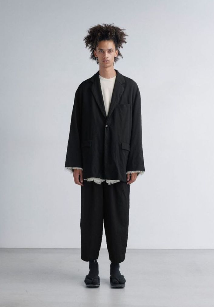 グラフペーパー24SS Wool Twill Washer Jacket (GM241-20047)BLACK