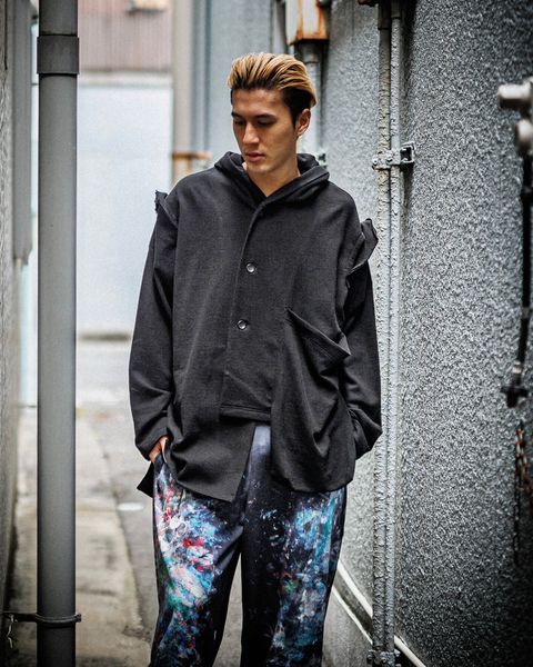 YOHJI YAMAMOTO POUR HOMME BIGポケットカーディガン スタイル