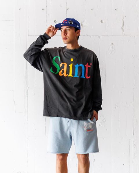 セントマイケル RAINBOW LS TEE(SM-HR8-0000-032)BLACK☆再入荷しました！
