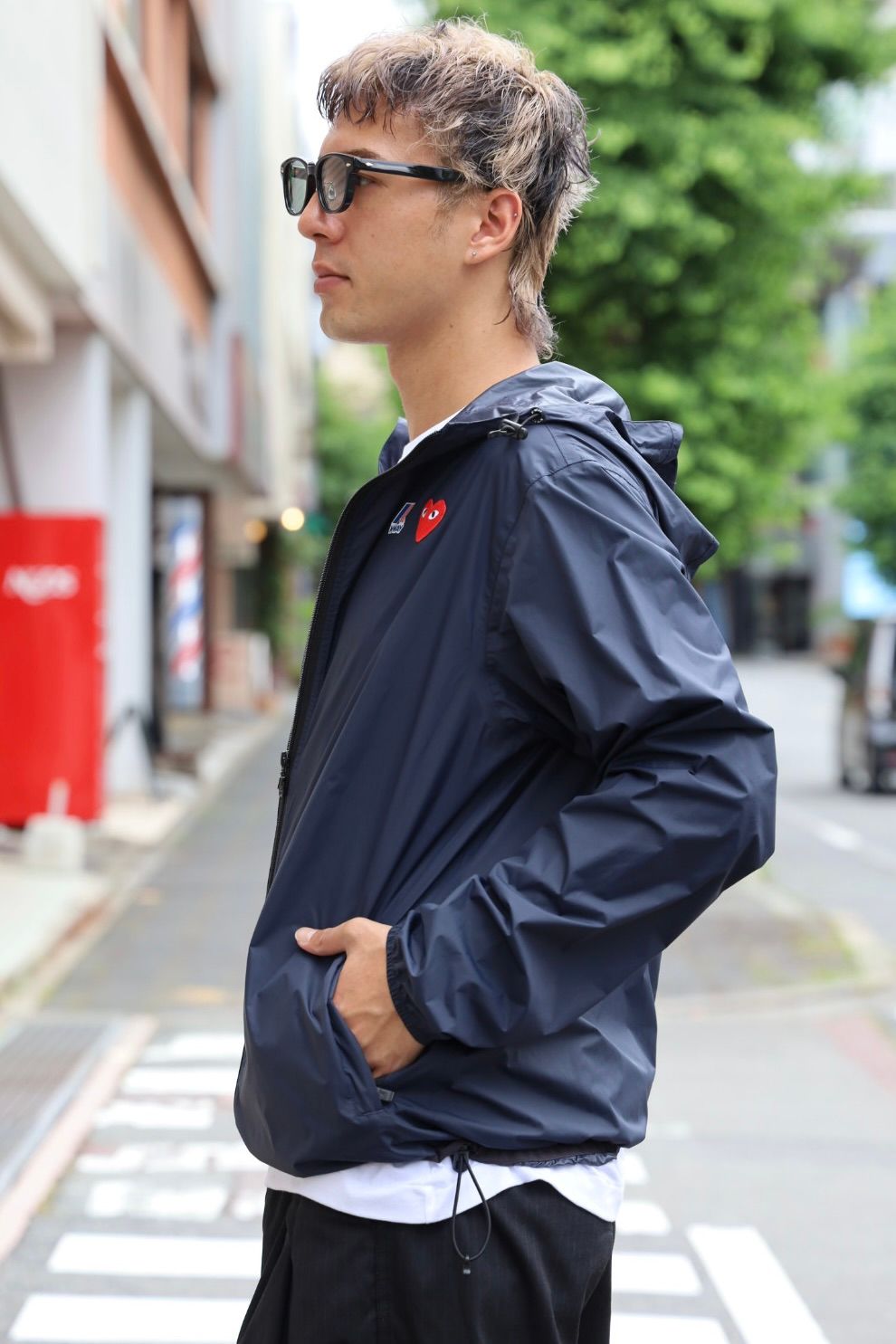 PLAY COMME des GARCONS K-WAYフルジップアップナイロンパーカー PICK UP STYLE