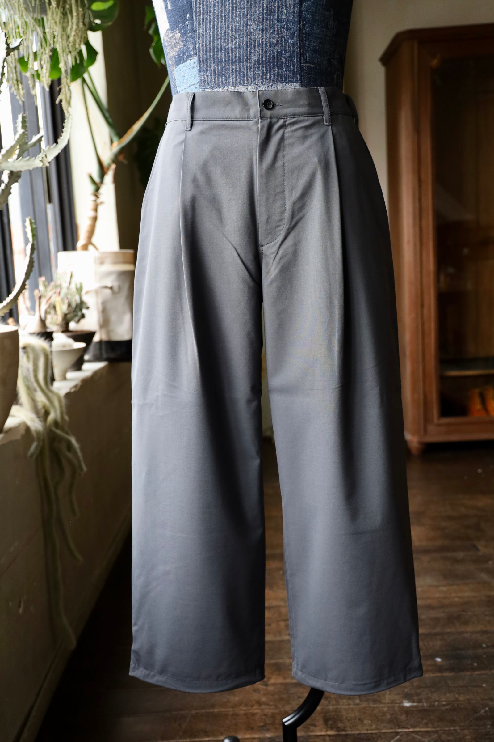 フレッシュサービス WOOLY CLOTH WIDE TROUSERS(FSC251-40109)GRAY