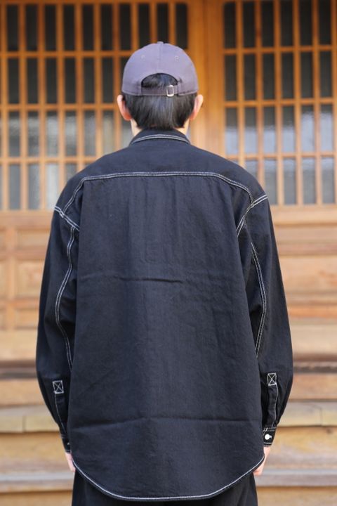 Graphpaper Denime Regular Collar Shirt& Denime Five Pocket Pants "BLACK"Style.2020.12.14.