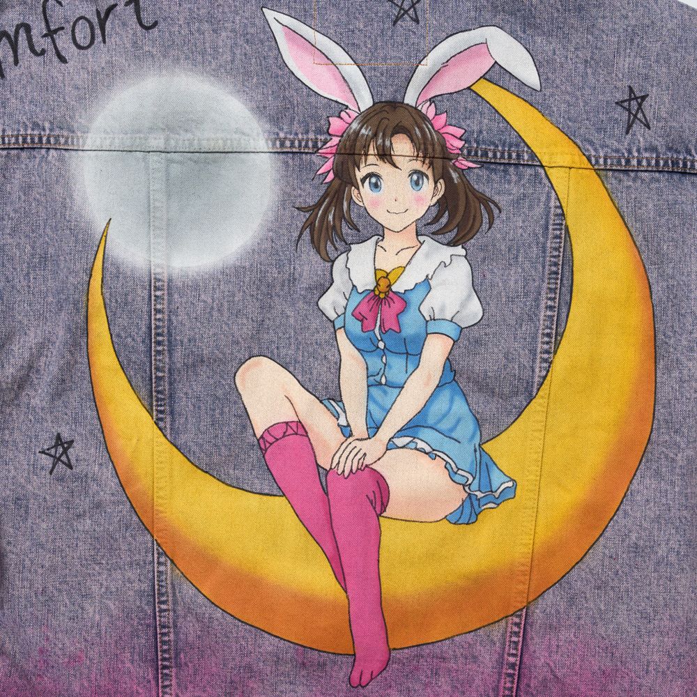 doublet 25SS ANIME HAND-PAINTING DENIM JACKET(25SS06BL208)PINK