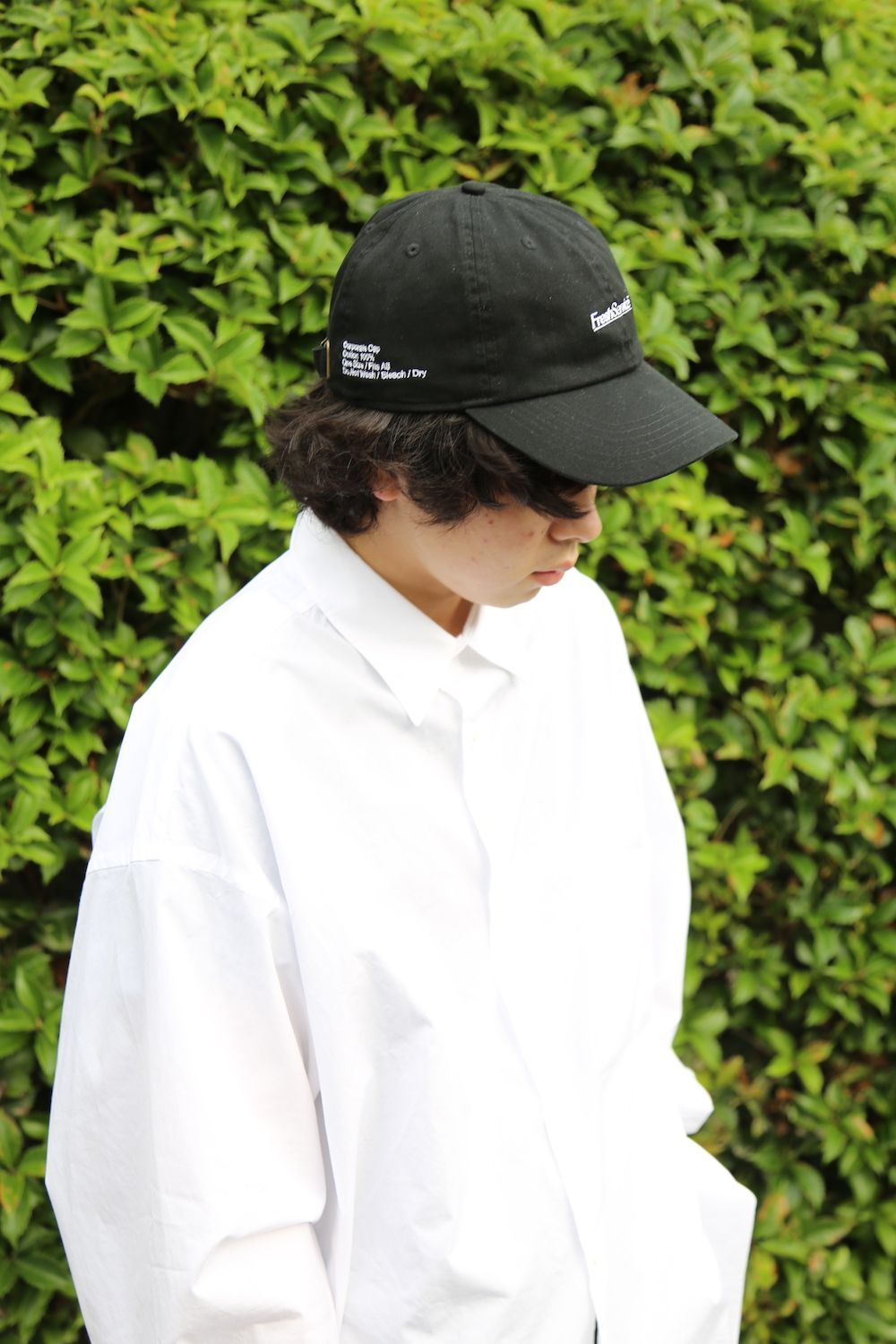 Graphpaper Broad L/S Oversized Regular Collar Shirt(GM212-50110B) style. 2021.05.26.