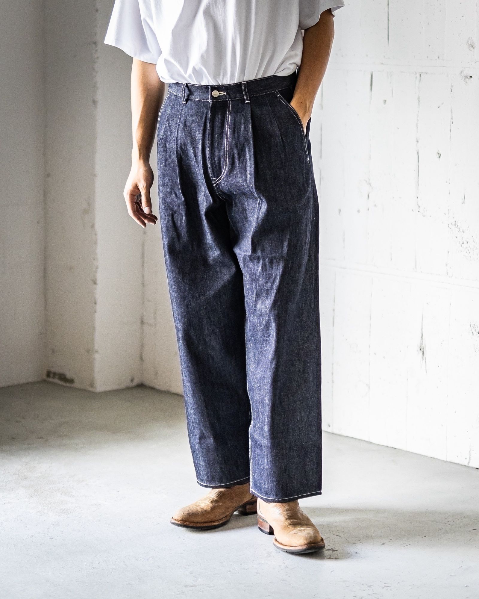 ブルドッグ  グラフペーパー 20SS Graphpaper - グラフペーパー25AW Selvage Denim Two Tuck Pants