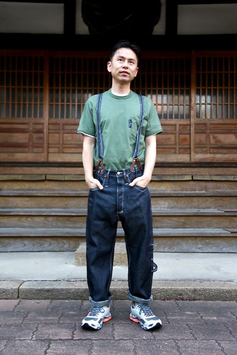 JUNYA WATANABE MAN Levi’s® Wネームサスペンダー付きデニムパンツstyle.2021.2.9.