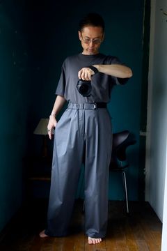 Graphpaper Solotex Twill Wide Chef Pants(GRAY)スタイル