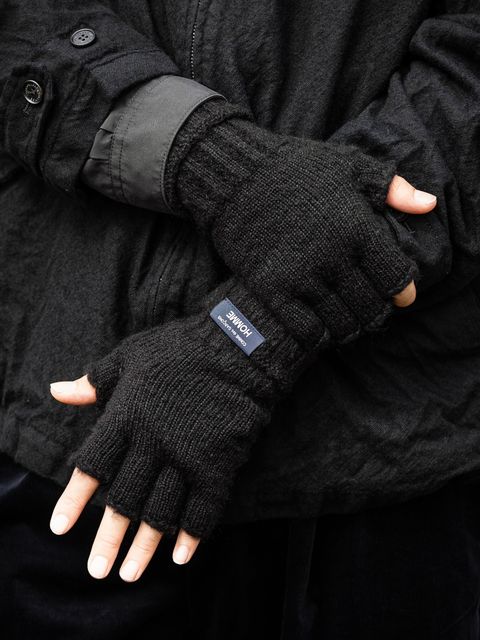 コムデギャルソンオム ウールアクリル縮絨手袋(HR-K701-051-1)BLACK☆10月2日(金)発売！