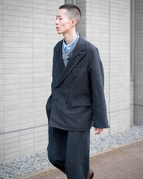 A.PRESSE 23SS Double Breasted Jacketウインドペンスタイル