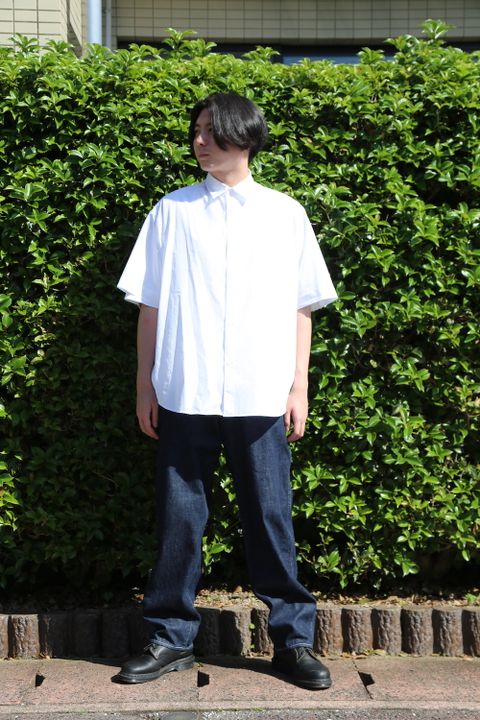 Graphpaper Broad Oversized S/S Regular Collar Shirt(GM212-50625B) style.2021.5.22