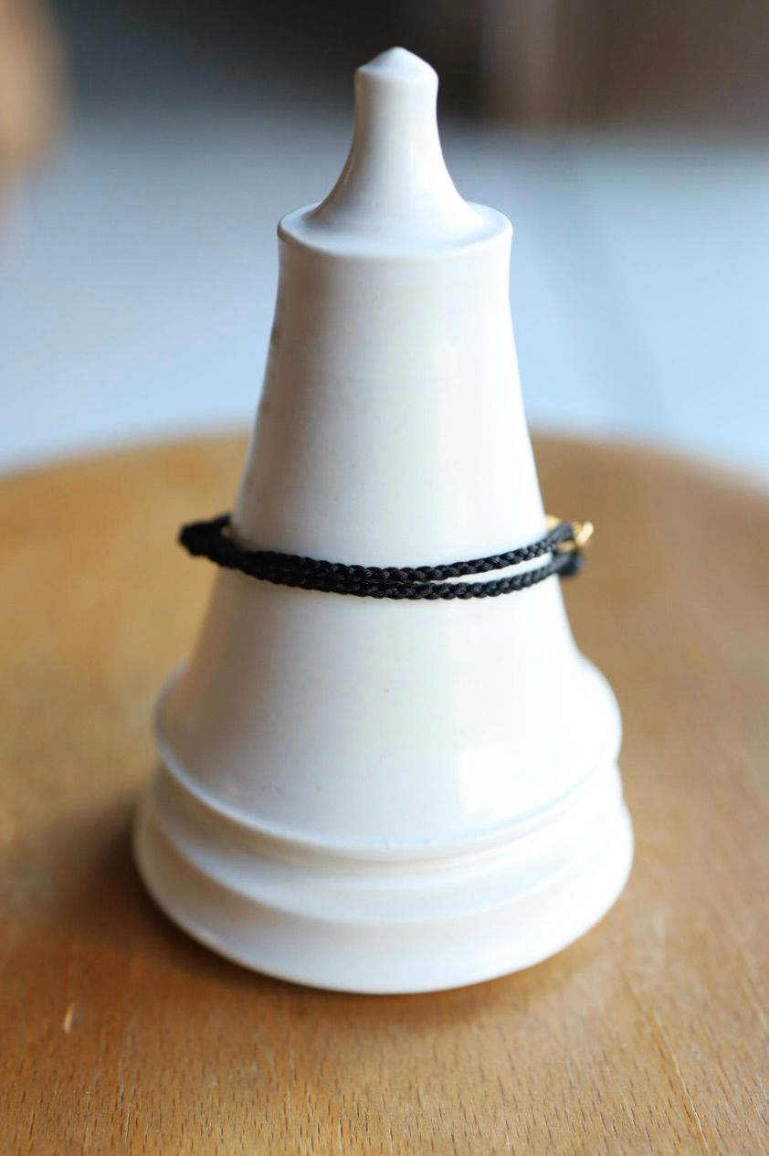 XOLO JEWELRY ショロジュエリー / Connect with Hair Line Link Silk Code Bracelet (XOCB006G)BLACK☆11月15日(土)発売！