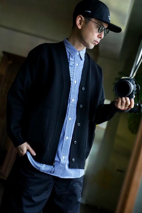 COMME des GARCONS HOMME 綿ストライプギャザーシャツスタイル2025.2.24.