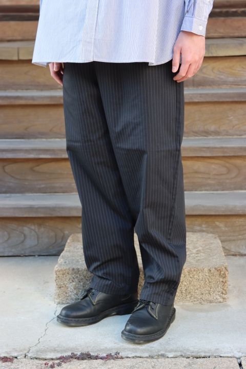 FreshService CORPORATE STRIPE REGULAR COLLAR SHIRT"WHITE×BLACK"style.