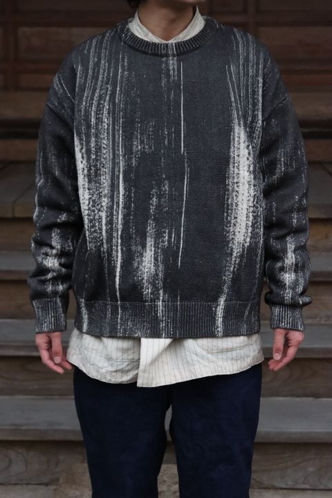 YOKE PRINTED COTTON CREWNECK SWEATER(YK22SS0347S) style.2022.02.27.