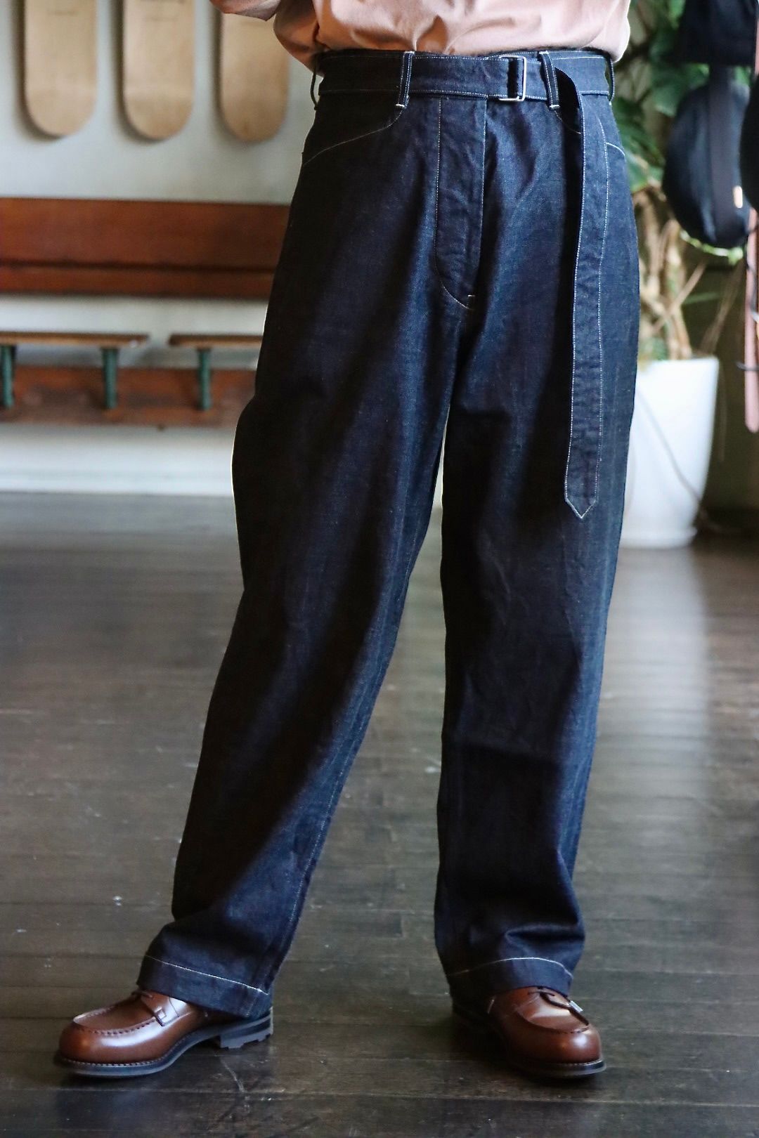 ブラームス Denim Long Belted Pants Mixスタイル.2022.6.22.