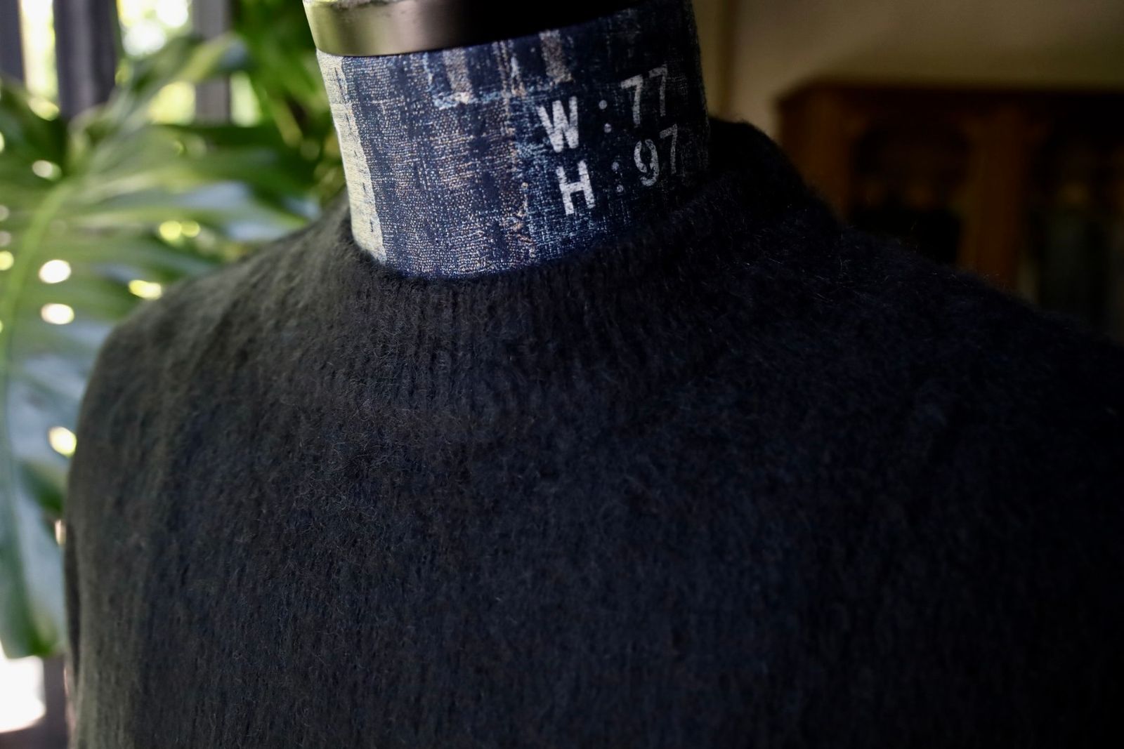 セントマイケル24AW CLEAN MOHAIR CR KNIT(SM-YS1-0000-056)BLACK