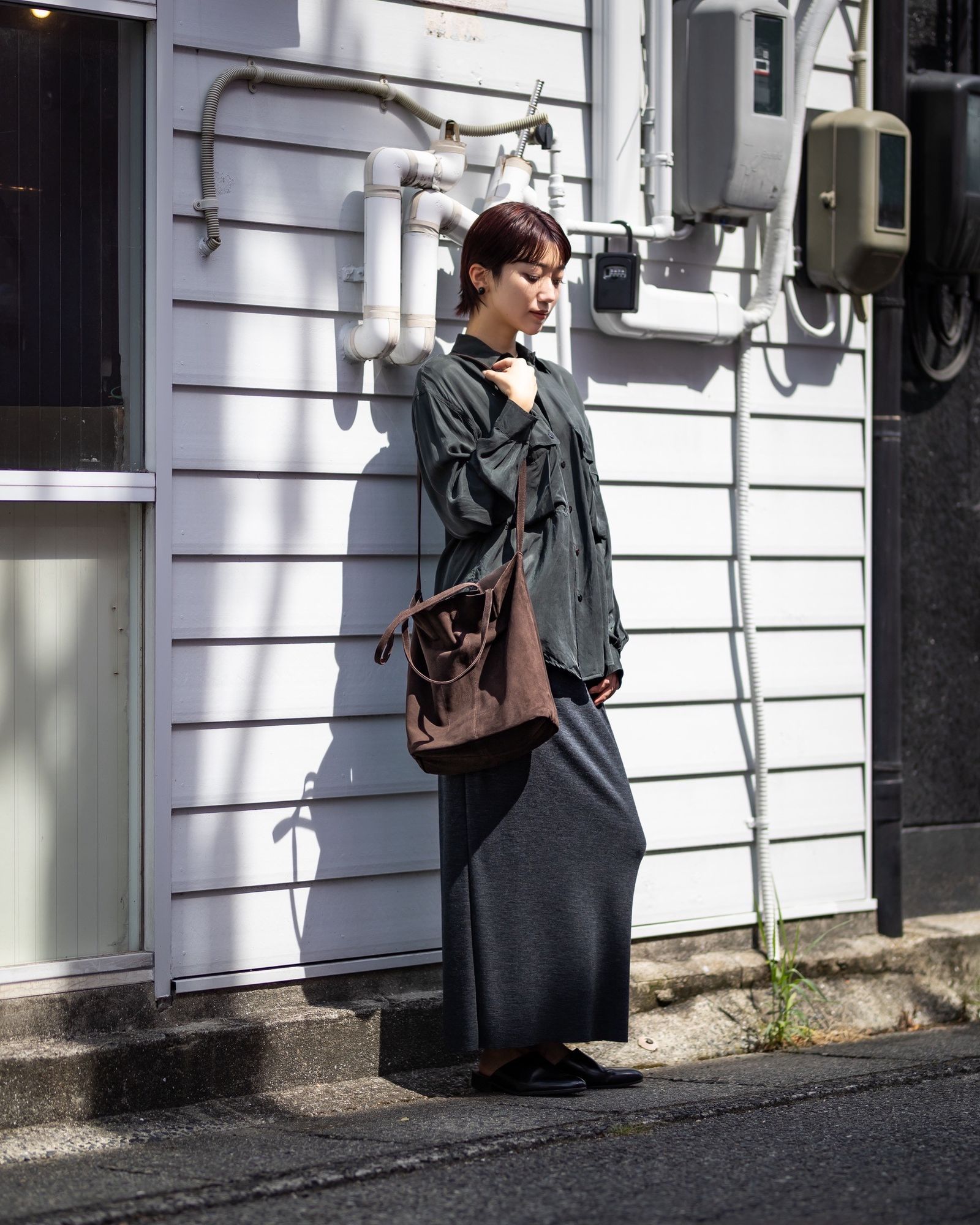 Morphee / モルフェトートバッグ 3WAY MIDIUM TOTE(LONG)SUEDE [DARK CHOCO]☆新作発売！