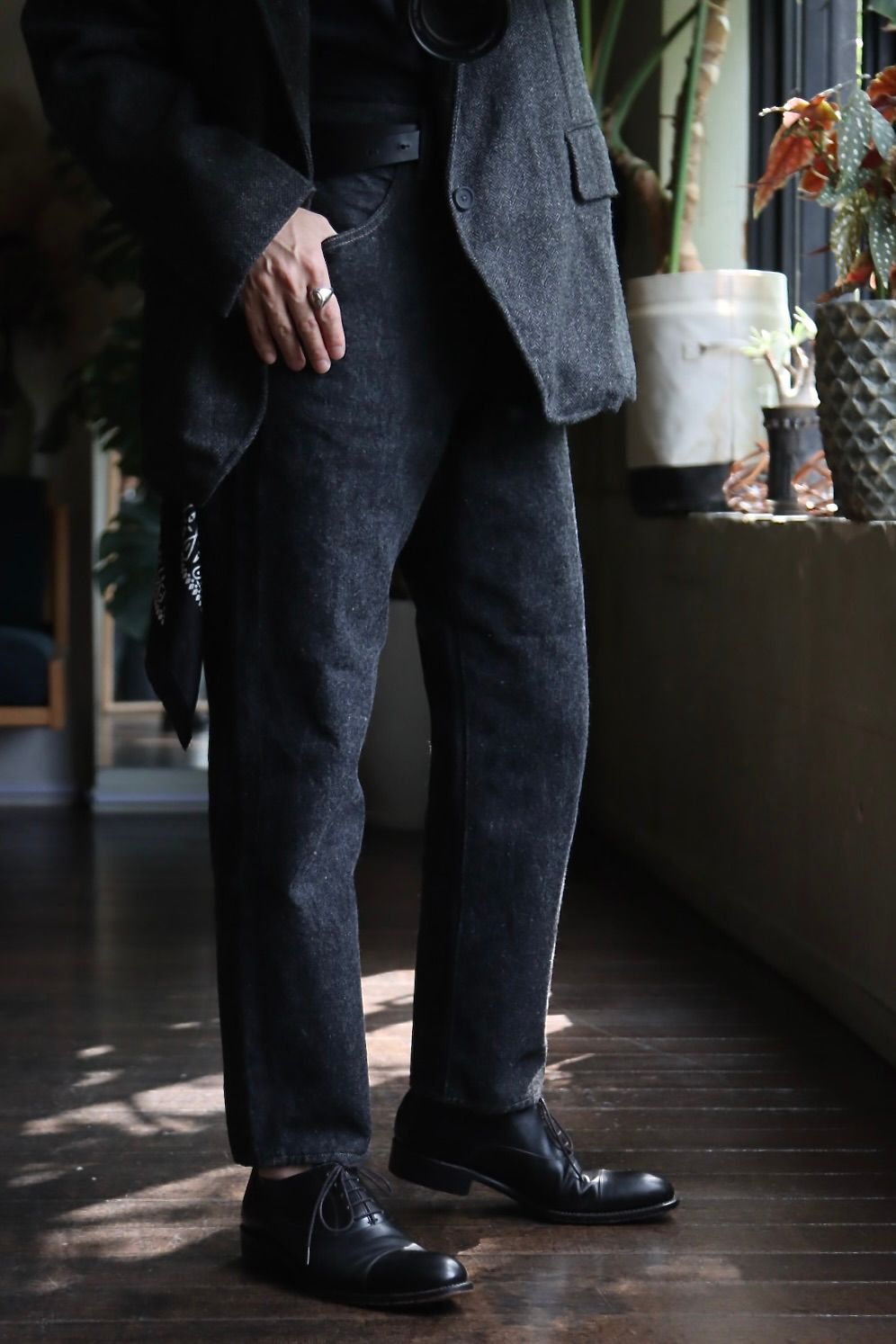 A.PRESSE - アプレッセ23AW Black Washed Denim Pants(23AAP-04-11H